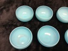 Portieux Vallerysthal Blue Opaline Set Of 8 Bowls-dd