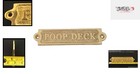 Charming 6  Solid Brass Poop Deck Sign - Perfect For Boats   Nautical Spaces