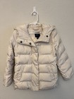 Gapkids Beige Hooded Puffer Jacket  Full Zip Polyester  Xs  4-5  Fall winter