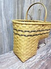 Authentic Vintage antique Wicker Step Basket Handwoven Unbranded Used Condition 