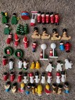 Lot Of 56 Bintag Mini Wood wooden Hand Painted Christmas Tree Ornaments
