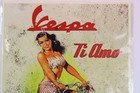 Rare Vtg 1950s Advert Promo Poster Vespa Ti Amo 9 5x11 Unframed Protected Sleeve