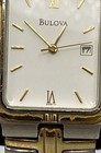 Bulova Y2k Tank Santos Style 26mm Square Case 2 Tone Stainless Steel Watch