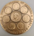 Dwight Eisenhower Silver Dollar Medal  2 5 Inch  Bronze