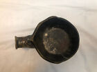 Antique Vintage Chinese Asian Oriental Silk Bronze Etched - Wood Handle Missing