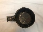 Antique Vintage Iron Chinese Asian Silk Bronze Etched Wood - Handle Missing