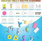 Polymer Clay Kits 50 Colors modeling Clay For Kids Diy Mold Oven Bake Clay With 