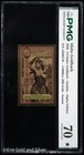 2026 Idaho 1 4 Goldback Justitia 1 2000 Oz 24k  25 Foil Note Pmg 70 