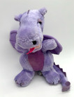 Vintage 1983 Dakin Purple Lilac Winged Dragon Plush 9  Corduroy Ribbed Stomach