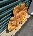Hand Carved Wooden Lion Head 28 x31  See Pictures 