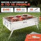 Portable Stainless Steel Charcoal Grill  manghal  Shish Kebab  Steaks  Burgers