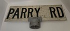Vintage Double Sided Parry Road Street Sign Original
