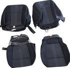 Black Cloth Front Seat Covers 15-17 Ford F150 Xlt Crew Cab Oem Factory Take Off