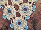 4 Pc Handmade  Lace 8   2 Blue-wt  2 Pink-wt Sewing Crafts Re-purpose