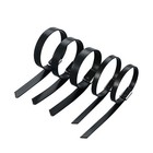 Metal Zip Ties Black Stainless Steel Heavy Duty Self-locking Cable Ties 100pcs