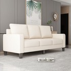 Three People  Modern Living Room Furniture Sofa In Beige Fabric