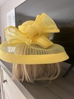      Hat Kentucky Derby Mr  Hi   s Fascinator Yellow Bow Hat Wide Brim