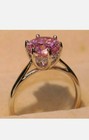 2 10 Ct Natural Amethyst   Diamond Engagement Perfect Ring 18k White Gold