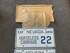 Rare 1960 Nevada Horseless Carriage License Plate Plates Pair Nos Slight Wear 22