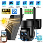 4k Wifi Solar Battery Powered Security Cameras Outdoor Home Wireless 360  ptz 8mp