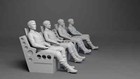 Lost In Space Jupiter 2 Viewport Seating 2 Figure Set 3d Printed Silver Casual