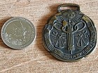 Odd Fellows Watch Fob 1891 Ioof All Seeing Eye Battle Axe Scales Signed Vtg