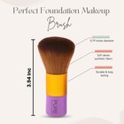 Foundation Makeup Brush Set With Flat Top Kabuki And Multicolour