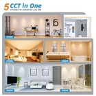 12 Pack 6   5cct Led Recessed Ceiling Panel Light Black Dimmable W Night Lights