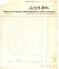 1874 Grocery   Provisions Invoice Rochester  New York Ny E  Pells Antique Ledger