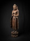 Old Wooden Burmese Buddha Statue From Burma  myanmar   Middle 20th Century