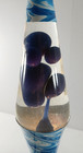 Vintage 1990s Original Lava Lite Blue Psychedelic Swirl Lava Lamp Purple Wax