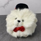 Russ Berrie For Target Furry White Bear Plush Christmas Ornament Rb Collection