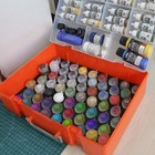 Model Paint Pigment Bottle Storage Suitcase Dual-layer Portable For Citadel
