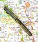 Vintage Waterman Canada Fountain Pen  Grey  W  14k Flexible Gold Nib  Restored