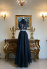 Women s Formal V-neck Rhinestones Sequins Beaded Long Evening Gown Prom Dress