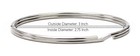 10 Pack - 3  Key Rings - Heavy Duty Large Split Key Ring - 3 Inch Diameter