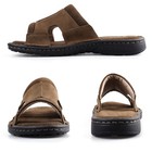 Mens Leather Slide Sandals Comfortable Lightweight Summer Casual Beach Slides