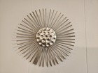 Gold Sunburst Wall Decor Metal Mid Century Modern Style Set Of 3