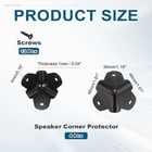 4 X Speaker Cabinet Corners Protector 46x46x30mm Metal Guard Wrap W 12 Pcs Screw