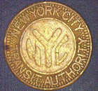 1980 s Vintage New York City Subway Transit Token