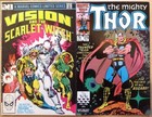 Marvel And Dc Comic Book Lot Spider-man Thor Scarlet Witch Vision Batman X-men  