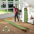 Gymax Putting Mat Golf Putting Green Indoor 2 3 Hole Golf Practice Mat Auto