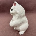 Vintage Ceramic White Persian Cat Kitty Figurine 7 5   