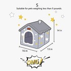 Dog House Indoor  Foldable Soft Kennel Bed Warm Cat Nest Puppy Cave With Cush   