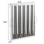 Lojok Commercial 6pcs 15 5 w X 19 4 h Stainless Steel Hood Filters For Kitchen