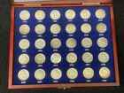 Nice  1934-1964 Silver Half Dollar Collection 30 Coin Date Set With Display Box