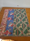 Vintage 95  Sq  Feet Lot Nos Christmas Wrapping Paper Gift Santa Elf Reindeer