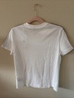 Women Adidas Gl0783 White Multi Sport T-shirt Slim Fit W 3 Black Stripes Size M 