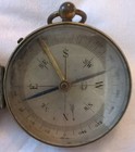 Vintage Wwii Brass Pocket Compass Made In France W needle Lock