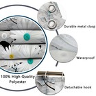 4 Piece Mat Non-slip Toilet Bathroom Shower Curtain Set With Rug Chrysanthemum